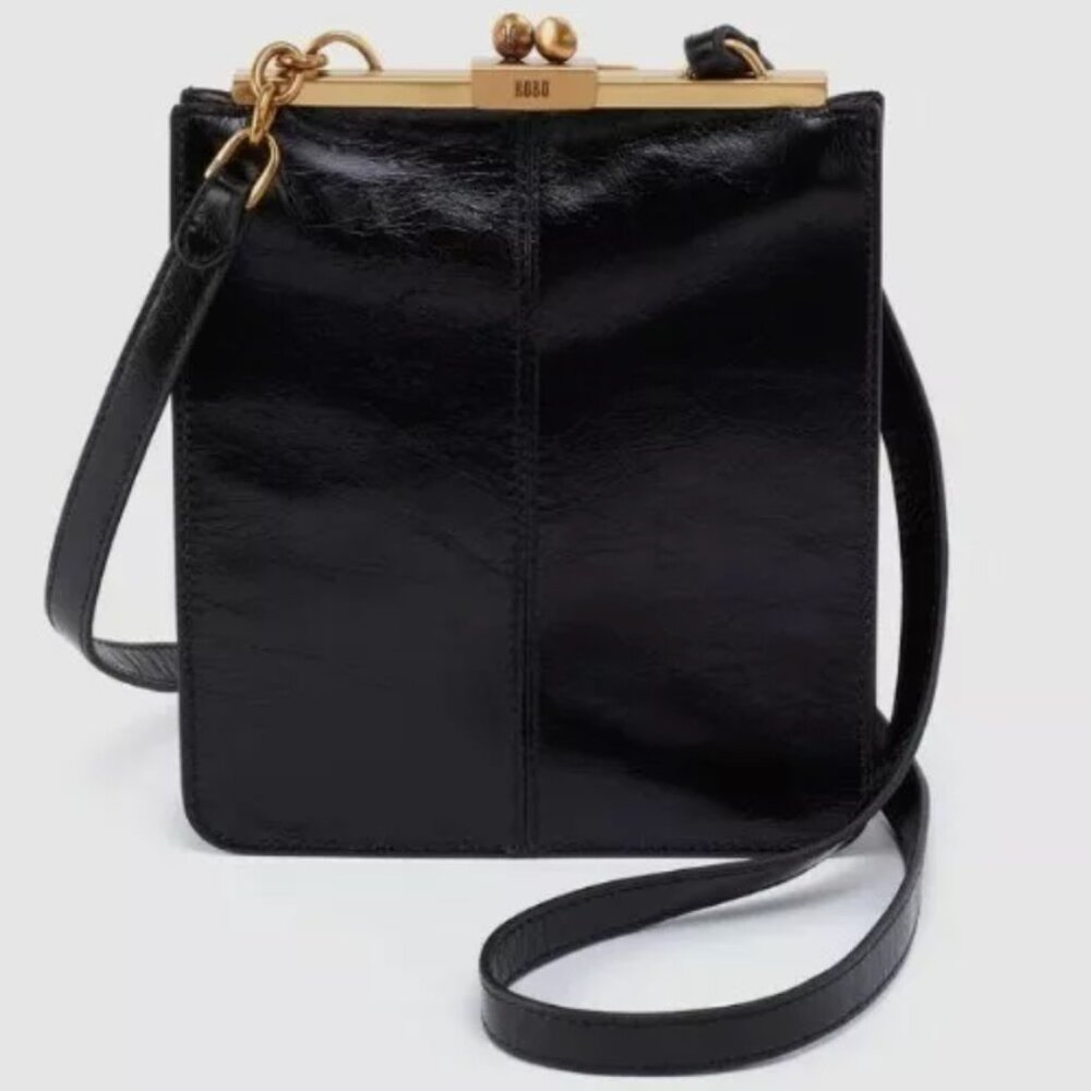 HOBO Vivian Small Crossbody black leather 7 x 8 x 2" NWT